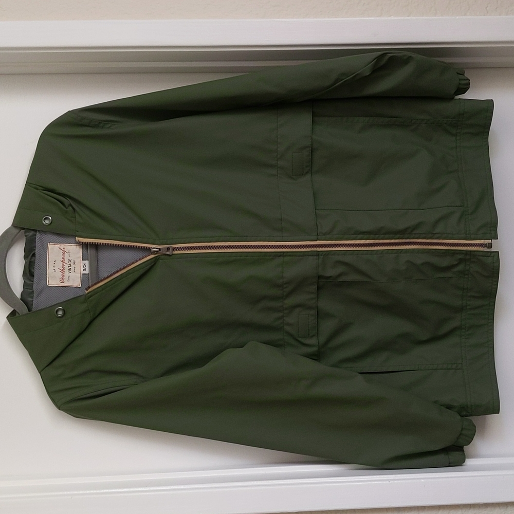 Original Weatherproof Vintage - moss green hooded jacket, size small